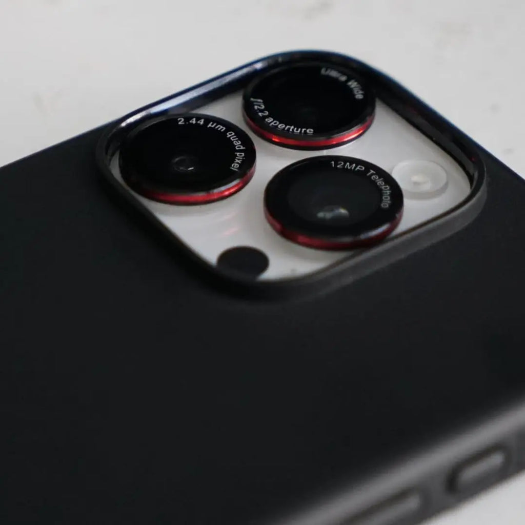 Camera Lens Protector Cover For iPhone 16e 16 E 15 Pro Max 14 Plus 13 Mini 12 11 iPhone16 Protection Phone Accessories Black Red