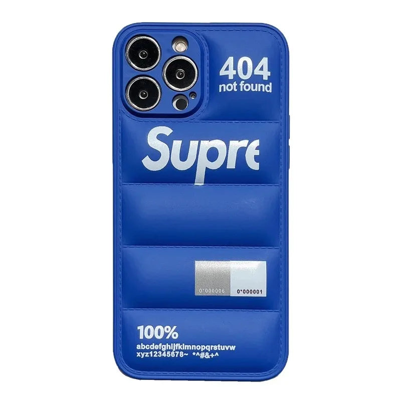 Fashion Down Jacket Puffer Case for iPhone 17 Pro Max 16 15 14 Plus 13 12 11 XR Original Lovely Silicone i Phone Cover Etui