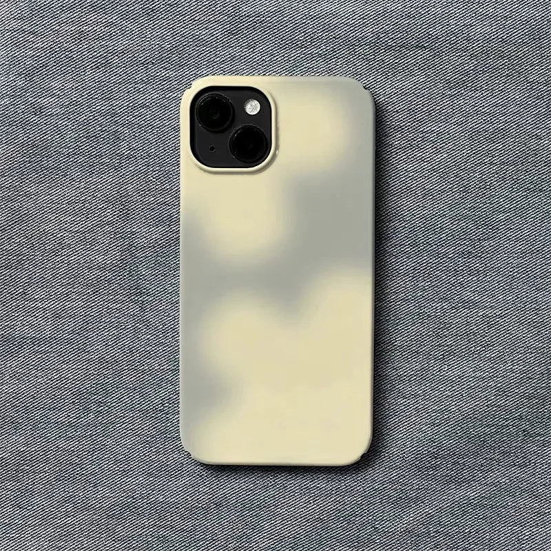 Ins Yellow Smudged Flowers Phone Case for IPHONE 17 Air 16E 15 PROMAX 14 Plus 13 12 MINI 11 PRO 16Plus XR XS Acrylic Phone Cover