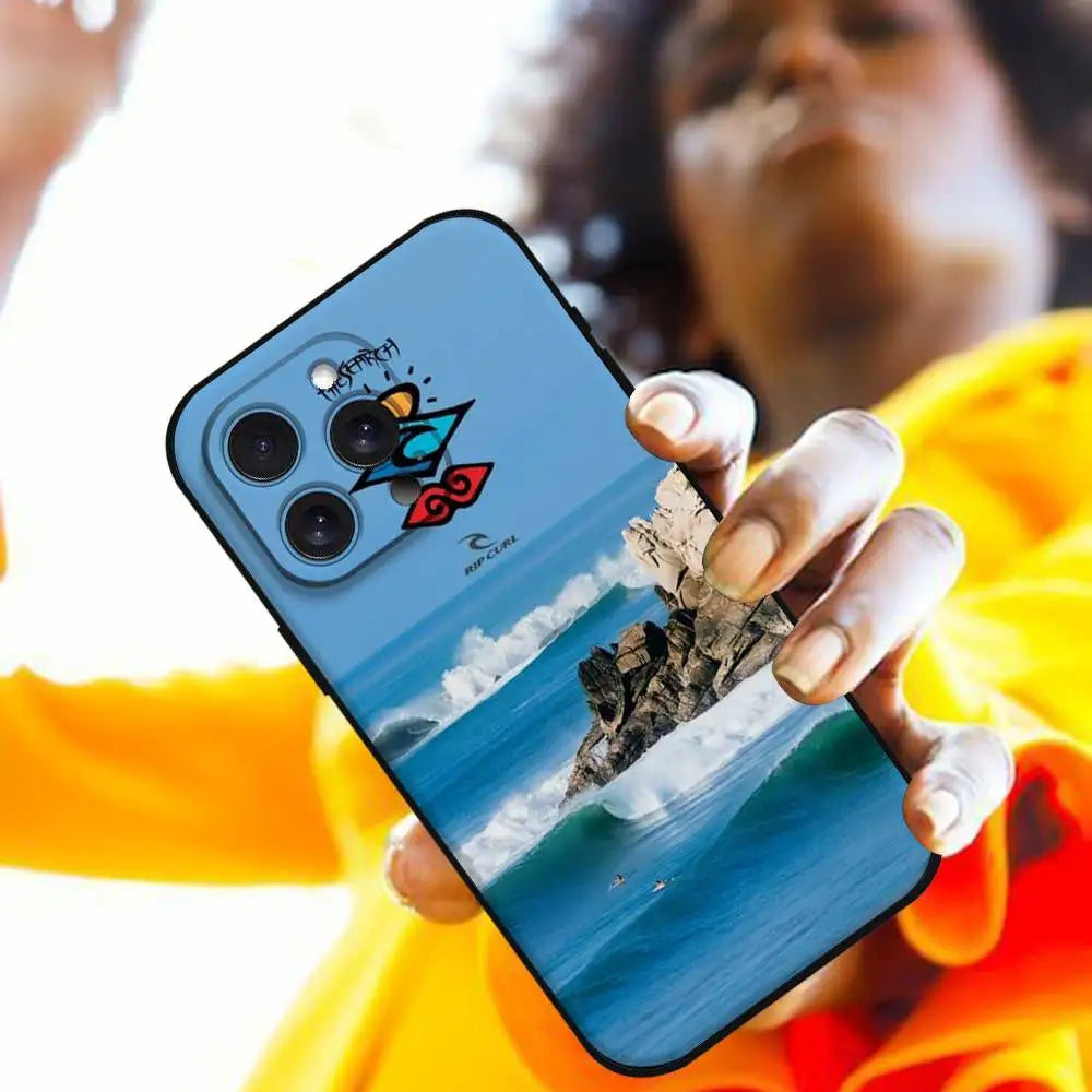 Surf Beach Rips Curls Phone Case For IPhone 17 16 15 14 13 12 11 Pro Max Mini X XR XS Plus Cover