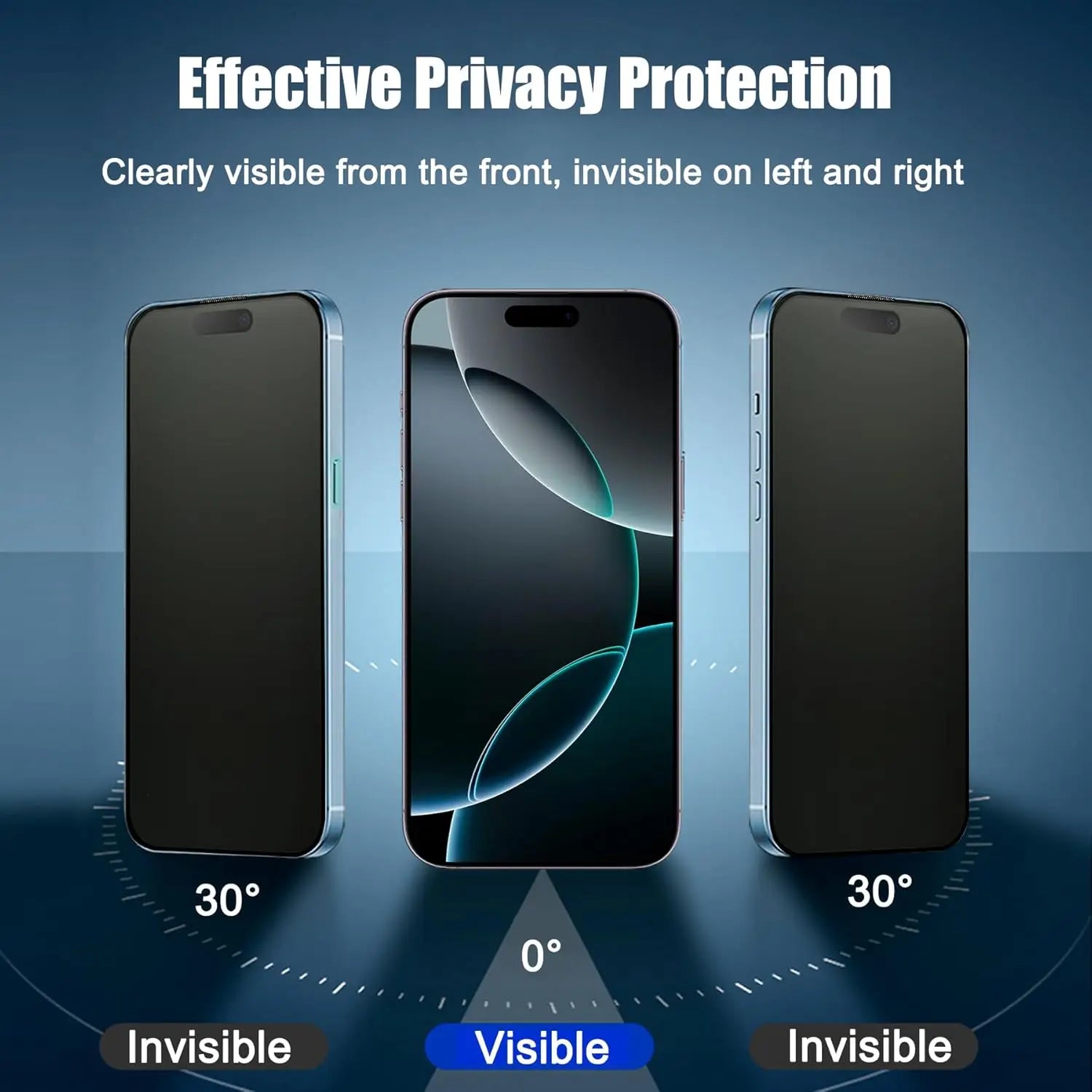 3pcs Full Cover Matte Privacy Screen Protector For iPhone 16 Pro Max 15 14 13 12 11 16e Plus Mini X XR XS Max Anti-Peeping Glass