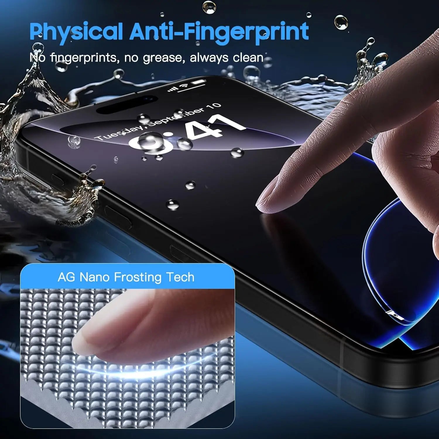 3pcs Full Cover Matte Privacy Screen Protector For iPhone 16 Pro Max 15 14 13 12 11 16e Plus Mini X XR XS Max Anti-Peeping Glass