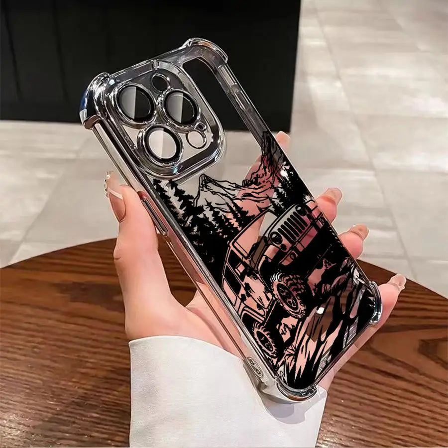 Mountains Phone Case for iPhone 16 14 Pro 16Plus XS MAX 11 13 12 XR 11Pro 15Pro Max 15 Clear Cover