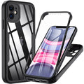 360 Degree Case For iPhone 15 14 13 12 11 Pro Max 14 Plus XS MAX XR Transparent Cover Full Body Rugged Built-in Screen Protector