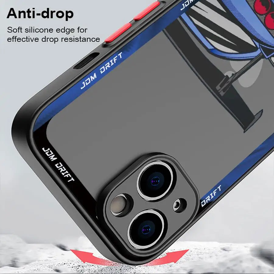 Cool Car Cover Phone Case for iPhone 11 12 Mini 13 14 16 15 Pro 15 16 Pro Max Matte Hard Shell